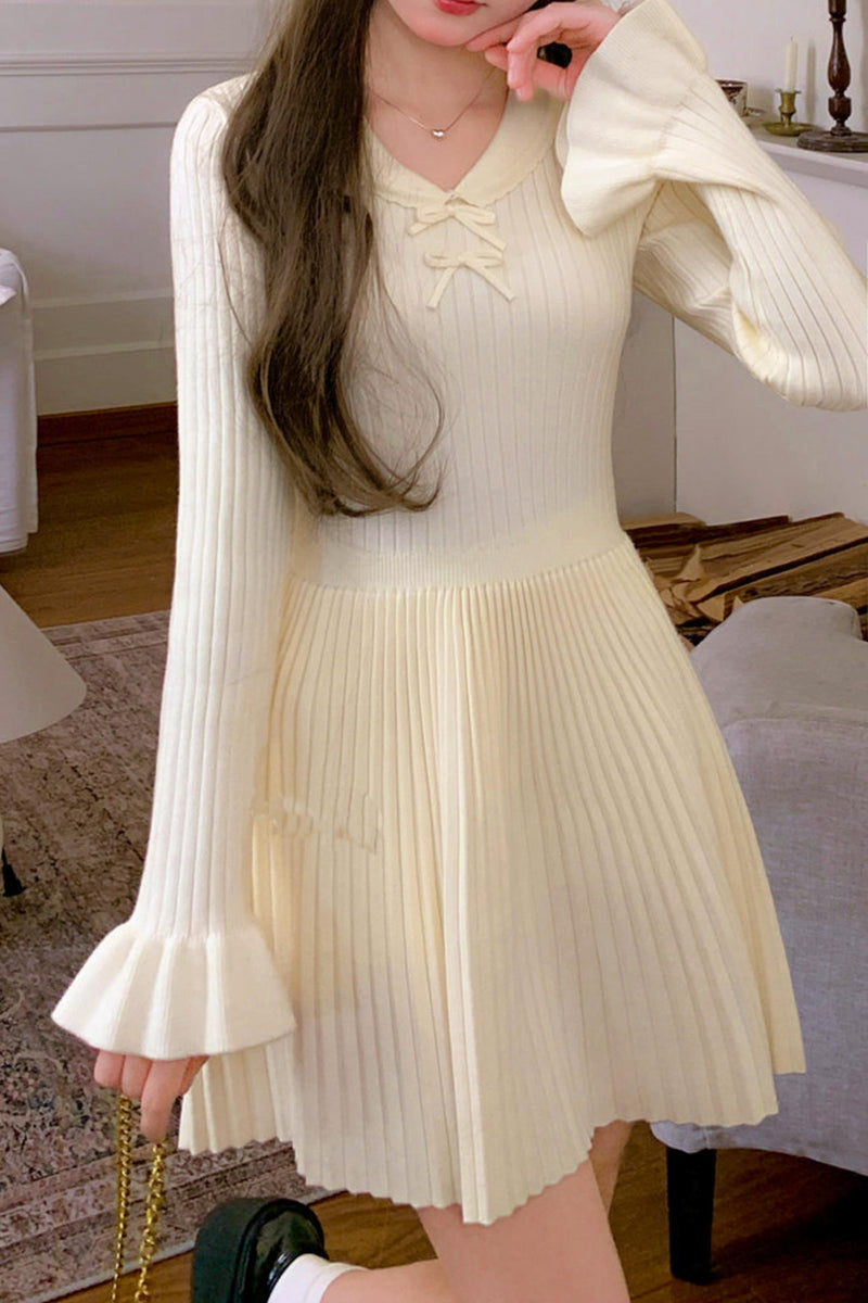 Pleated Sweet Knit Dress