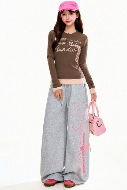 Letter Slim Fit Top