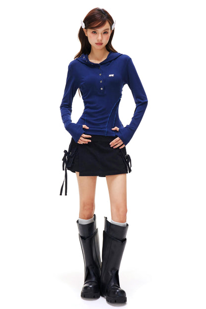 Slim Fit Hooded Top