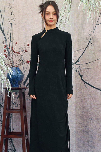 Drawstring Chinese-style Dress