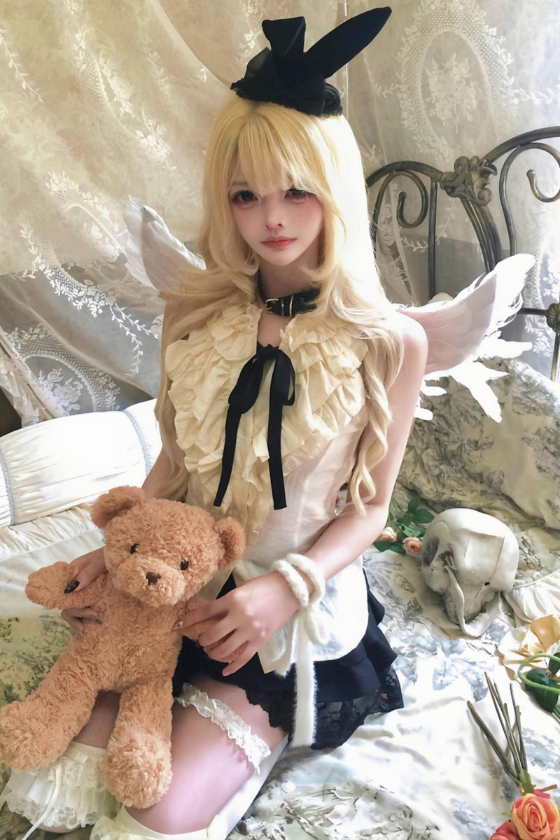 Gothic Ruffle Vest + Skirt
