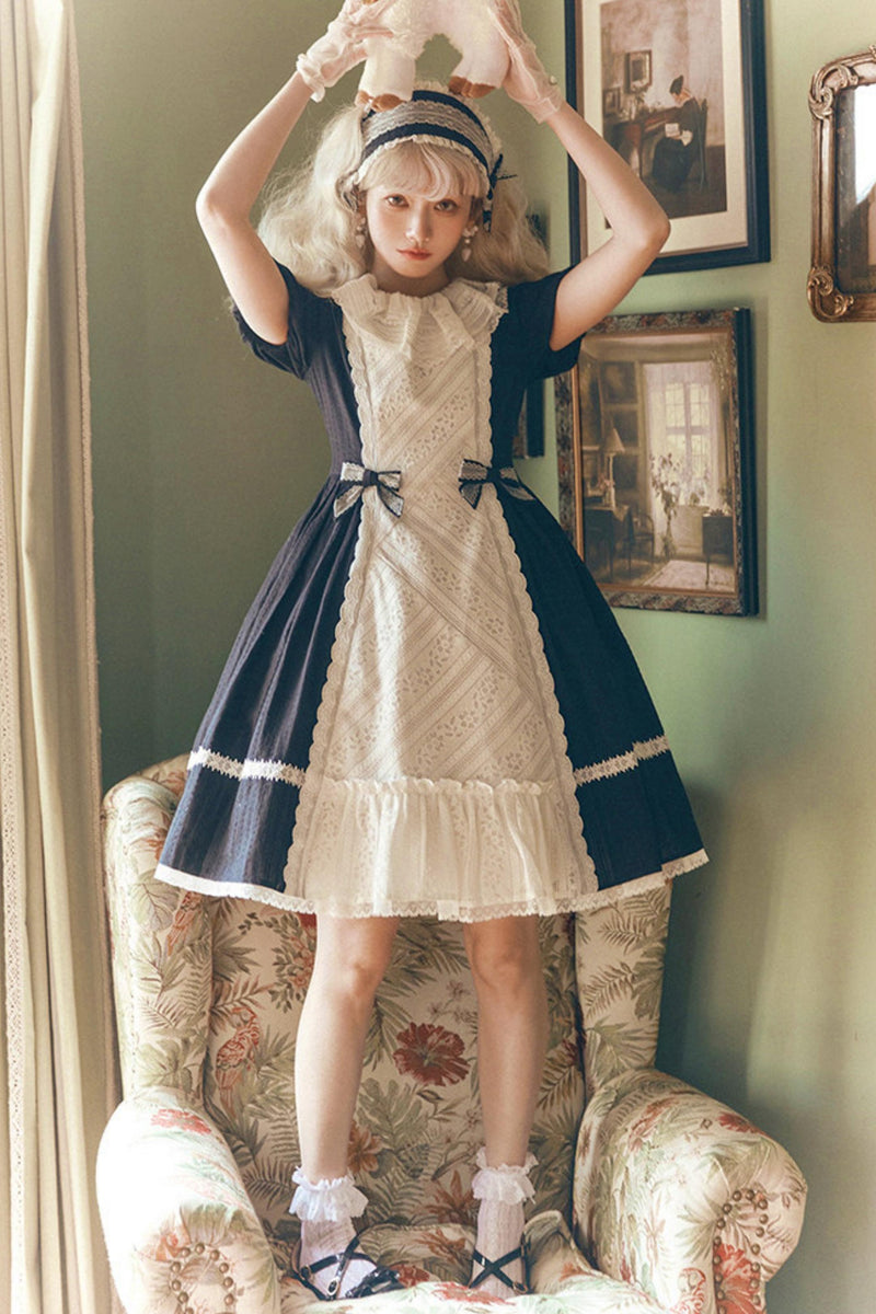 Lace Ribbon Maid Lolita Dress