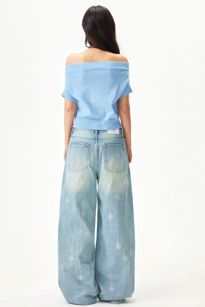 Y2k Blend Off Shoulder Top