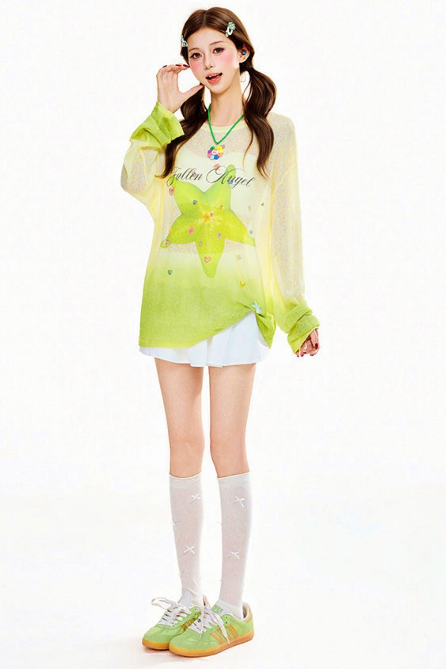 Cartoon Spring Round Neck Top