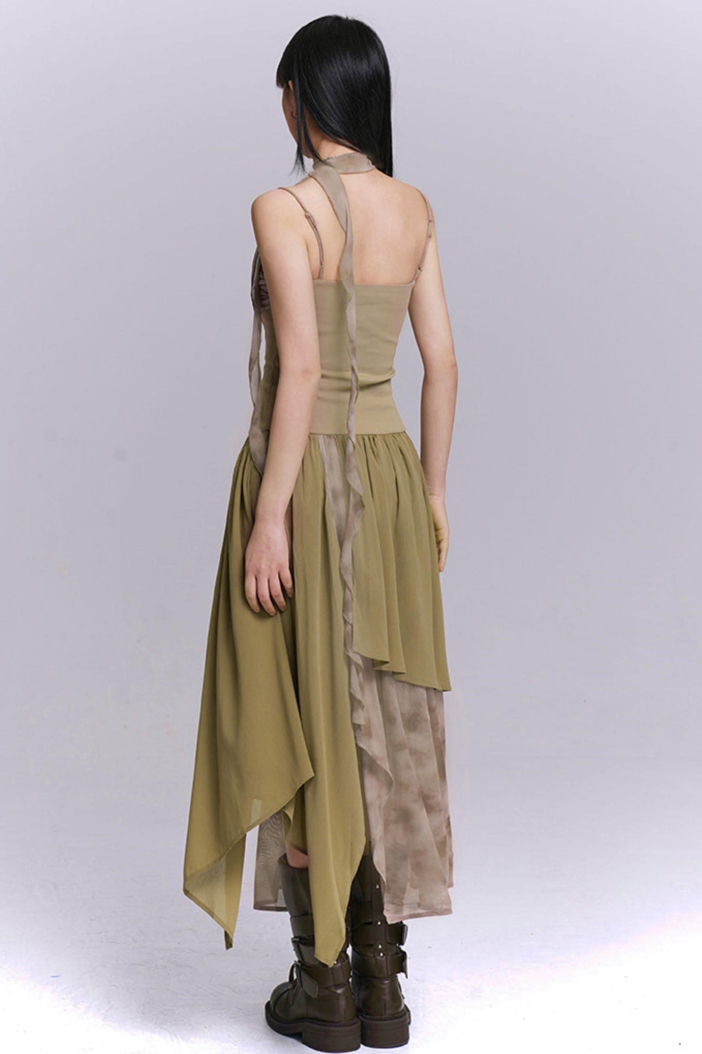 Dark Camisole Irregular Dress