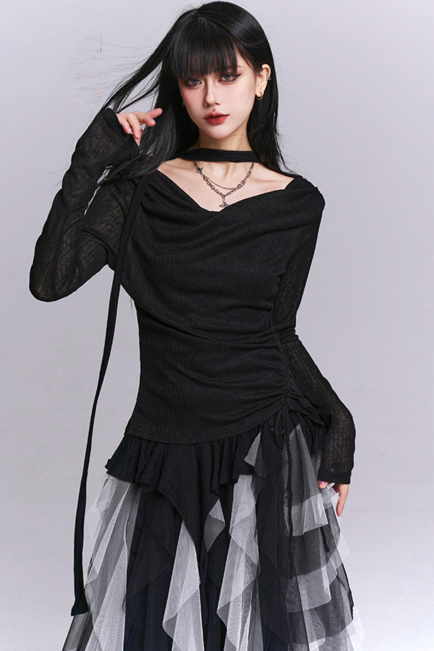 Ghost Girl Open Neck Top + Innerwear
