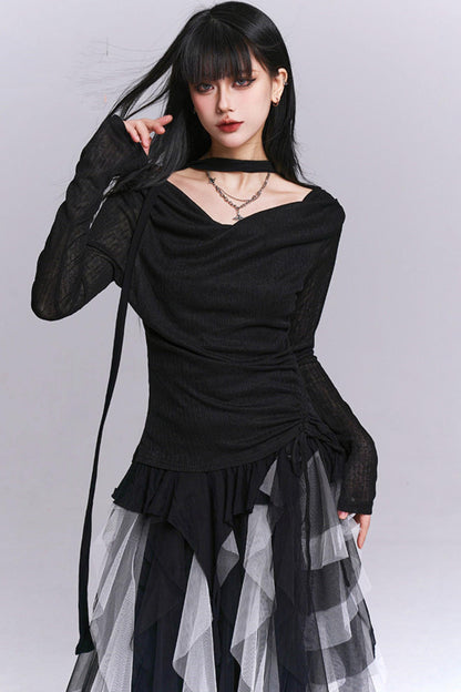 Ghost Girl Open Neck Top + Innerwear