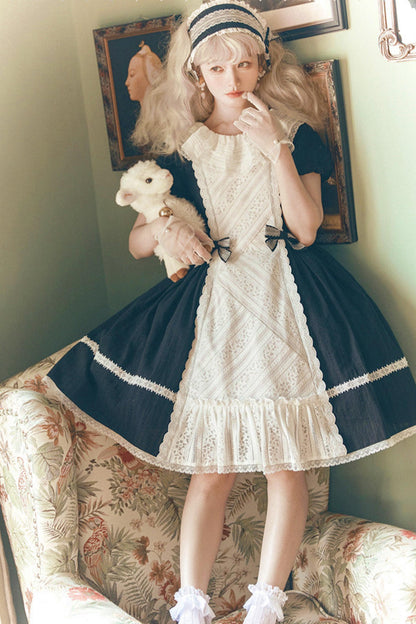 Lace Ribbon Maid Lolita Dress