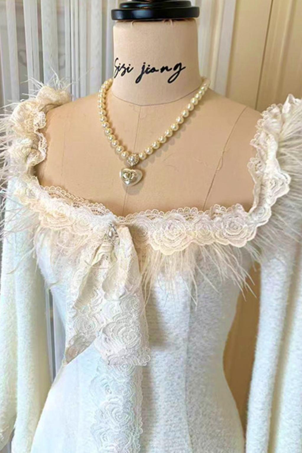 French Sweet Slim Lace Dress