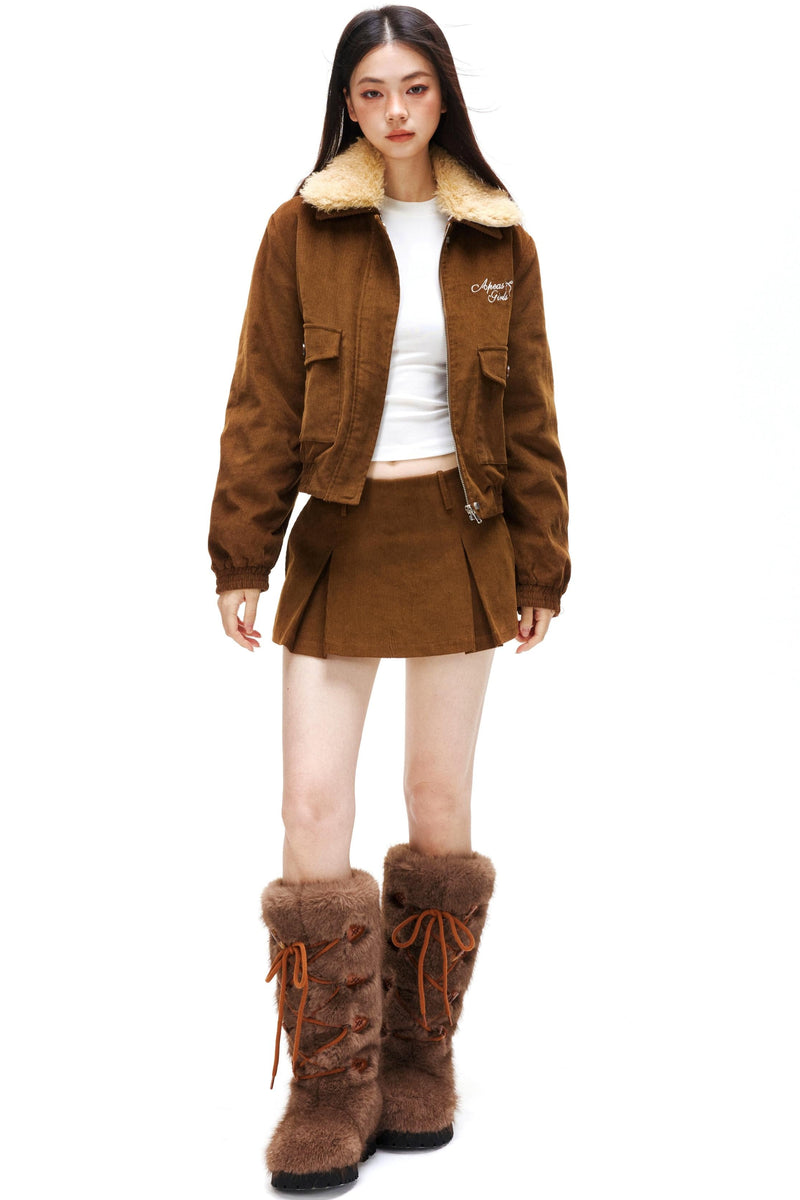 Retro Corduroy Jacket + Skirt