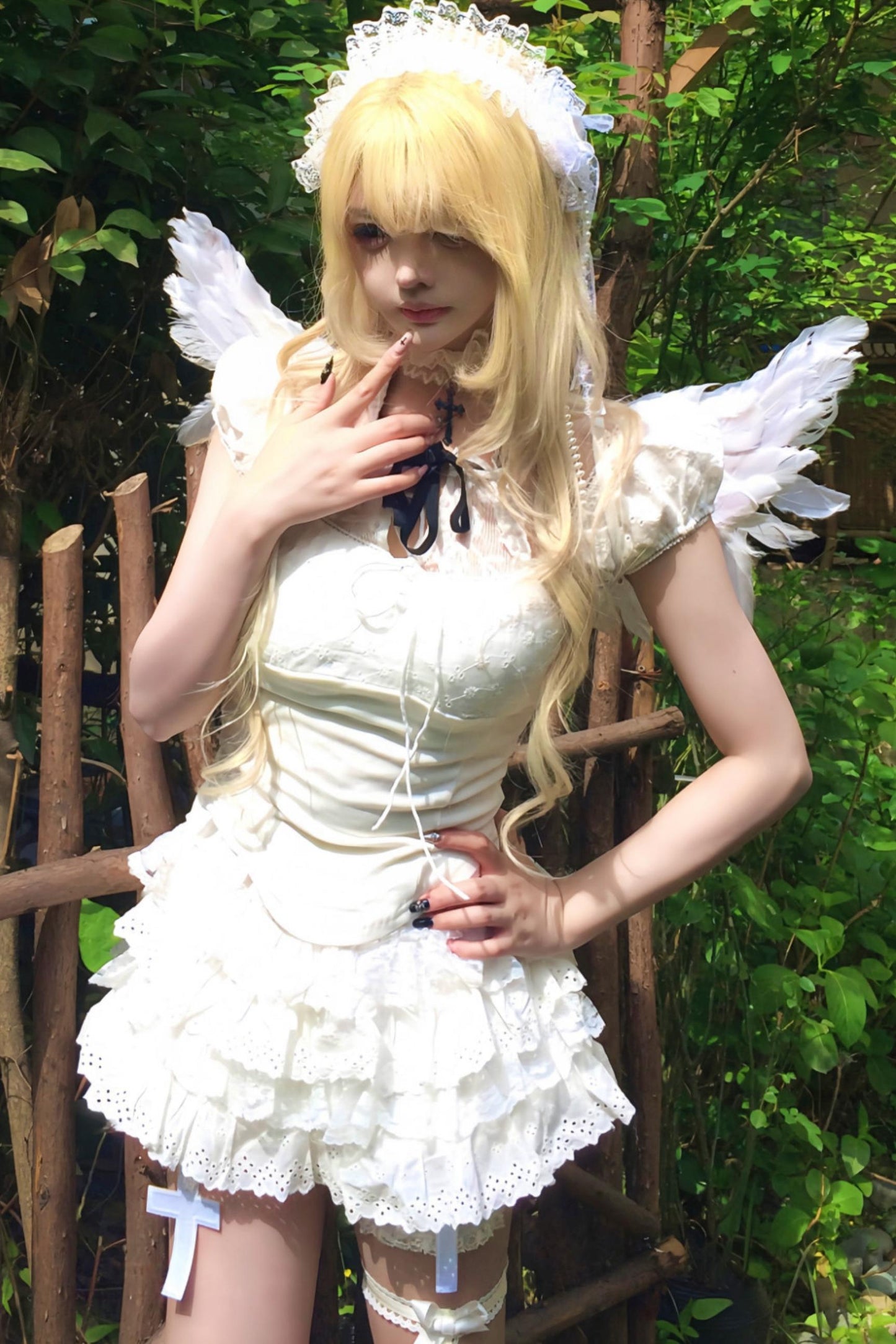 Lace Patchwork Top + Tiered Skirt