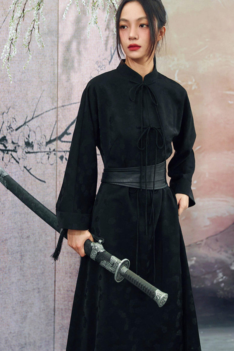 Jacquard Chinese-style Long Dress