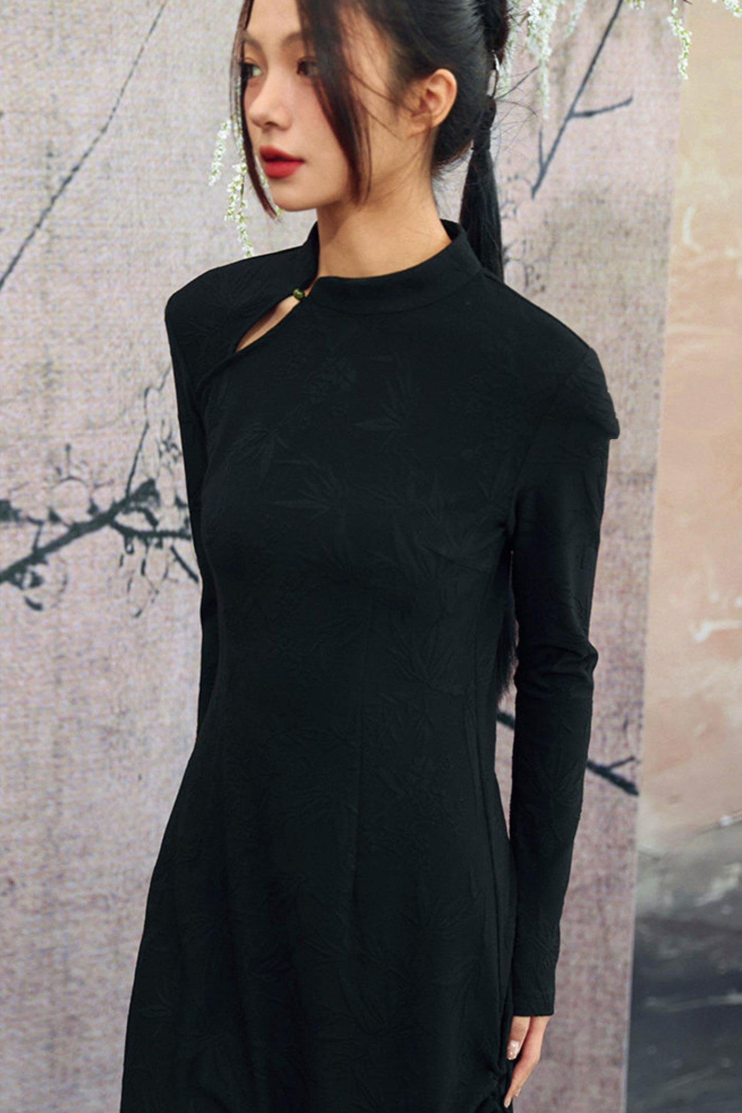 Drawstring Chinese-style Dress