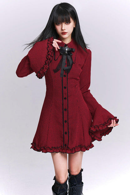 Ghost Girl Plaid Dress