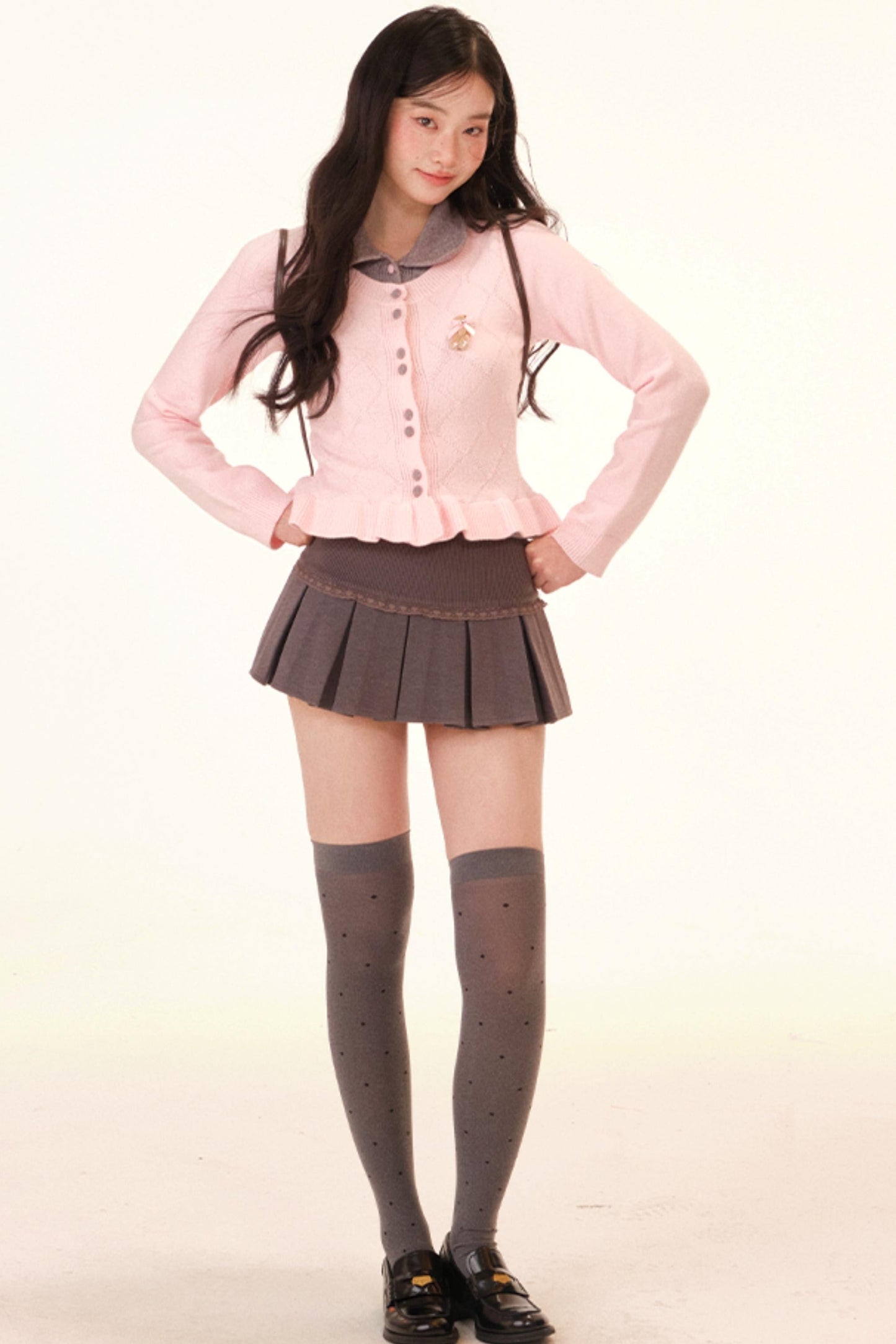 Color Block Drape Cardigan