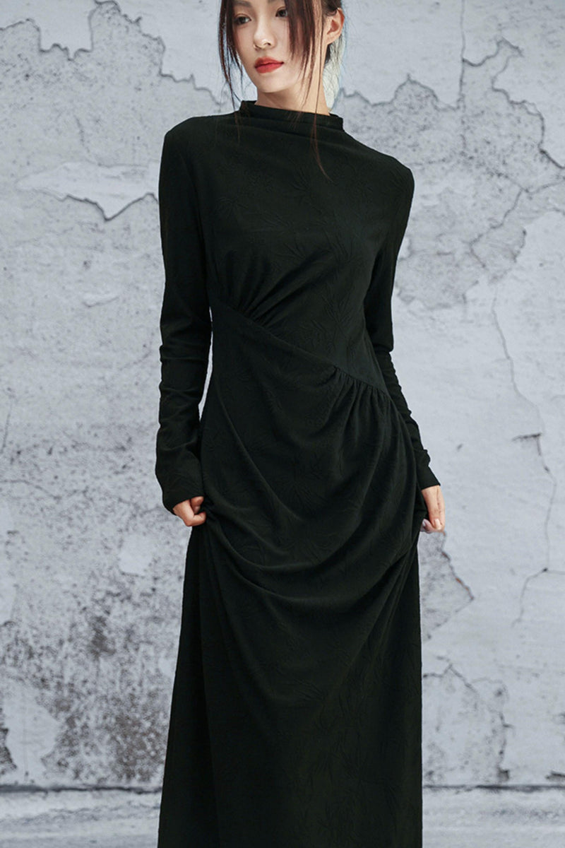 Black Knit Mode Dress