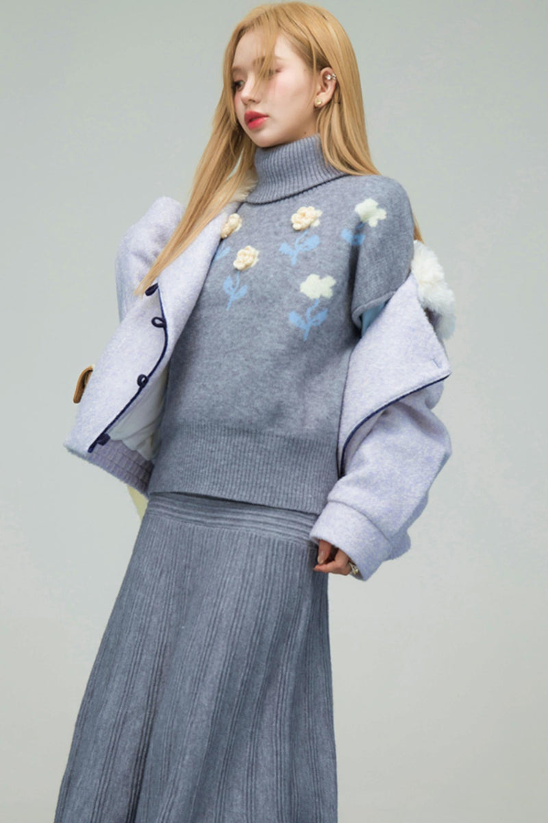 Knit Top + Inner Top + Skirt