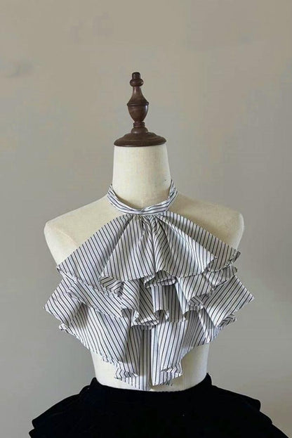 Princess Sleeve Gothic Striped Lolita Blouse