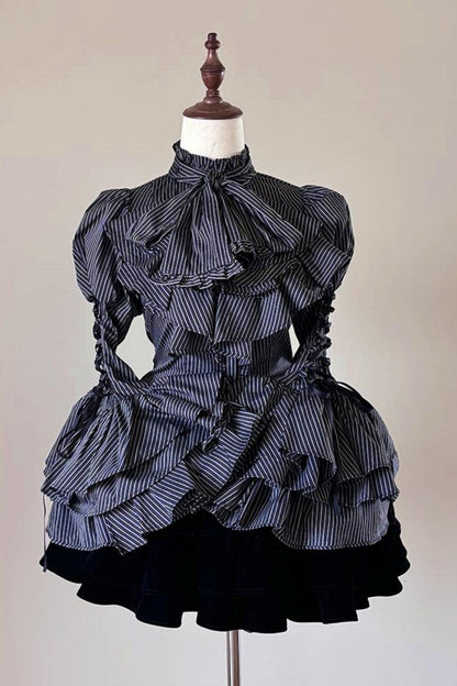 Princess Sleeve Gothic Striped Lolita Blouse