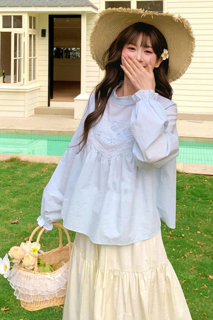 Ice Lace Patchwork Blouse