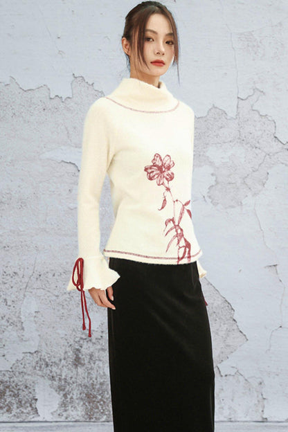 Color Blocked Plush Knit Sweaters