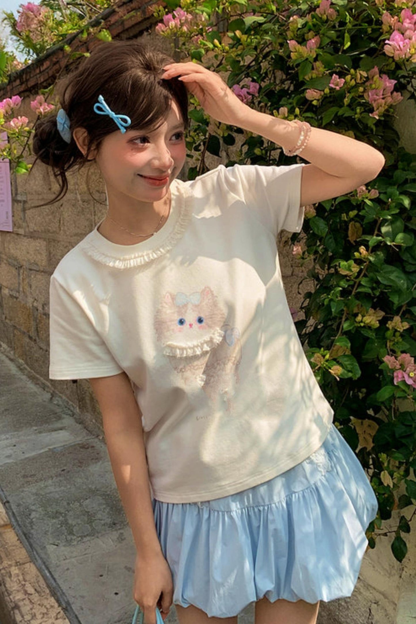 Cat Print Summer Top