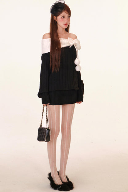 Snowball Velvet Off-shoulder Dress