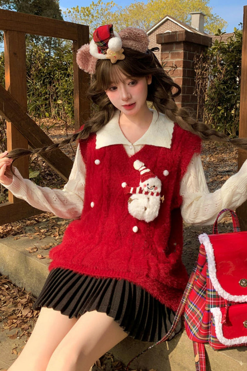 Sweet Winter Knit Vest + Sweater