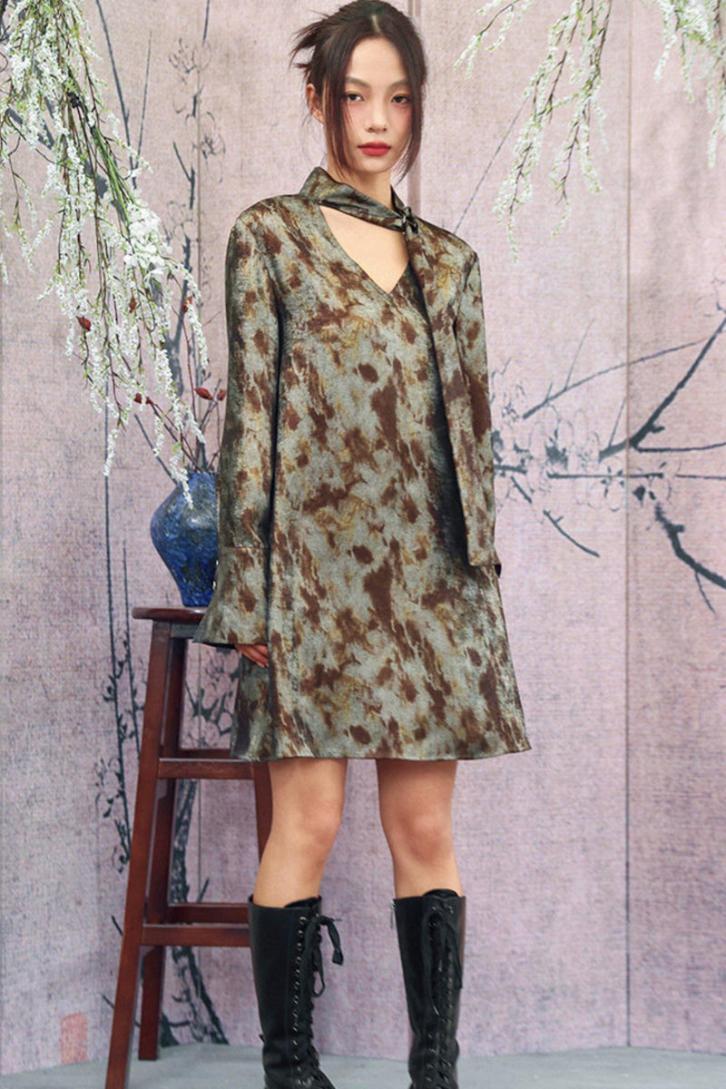 Silver Gray Metallic Satin Blouse