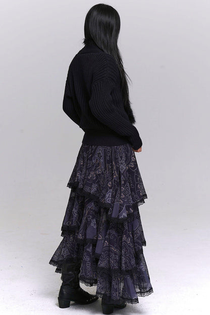Soft Gray V-neck Knit Sweater