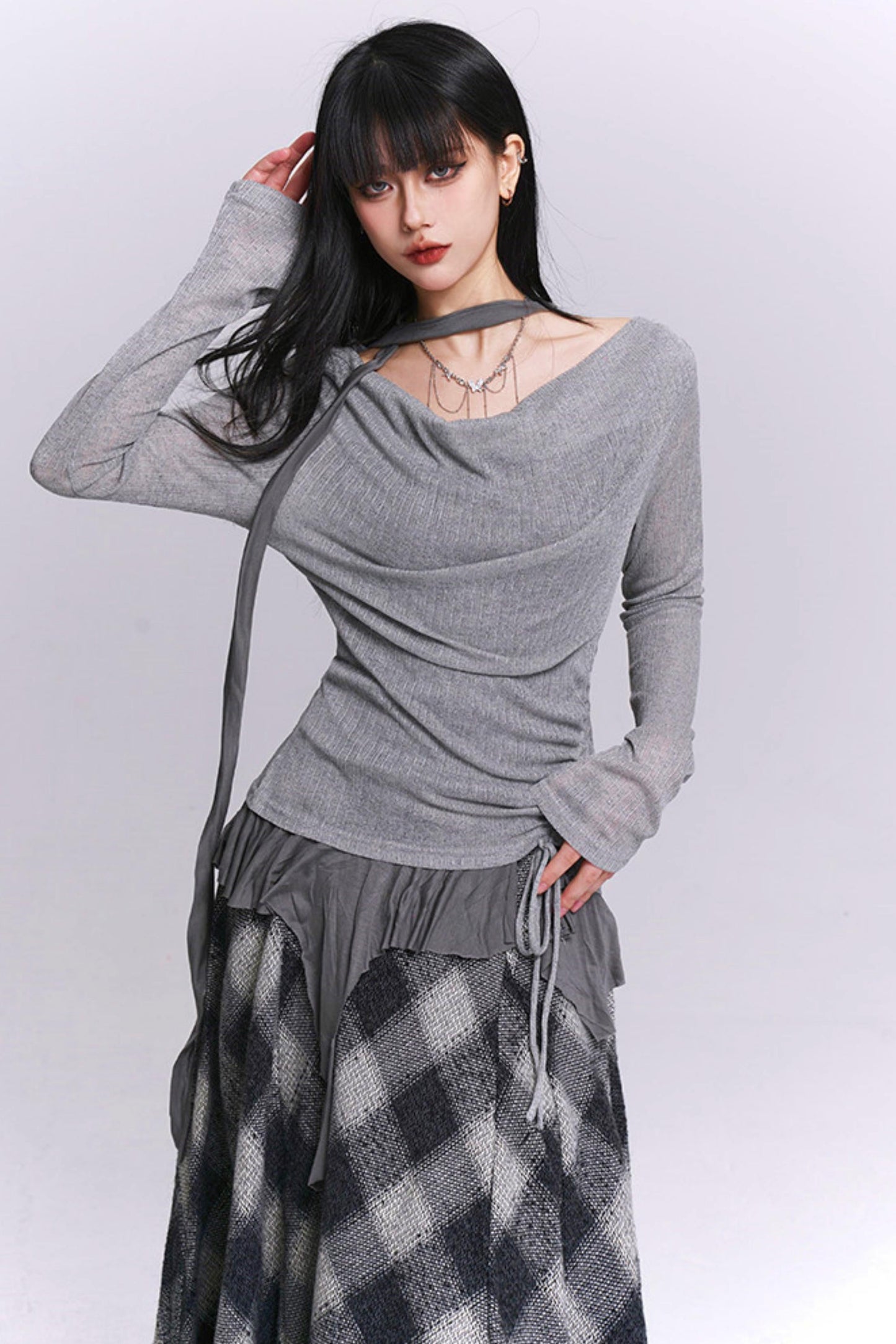 Ghost Girl Open Neck Top + Innerwear
