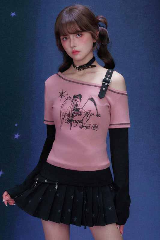 Sweet Raspberry Off Shoulder Top