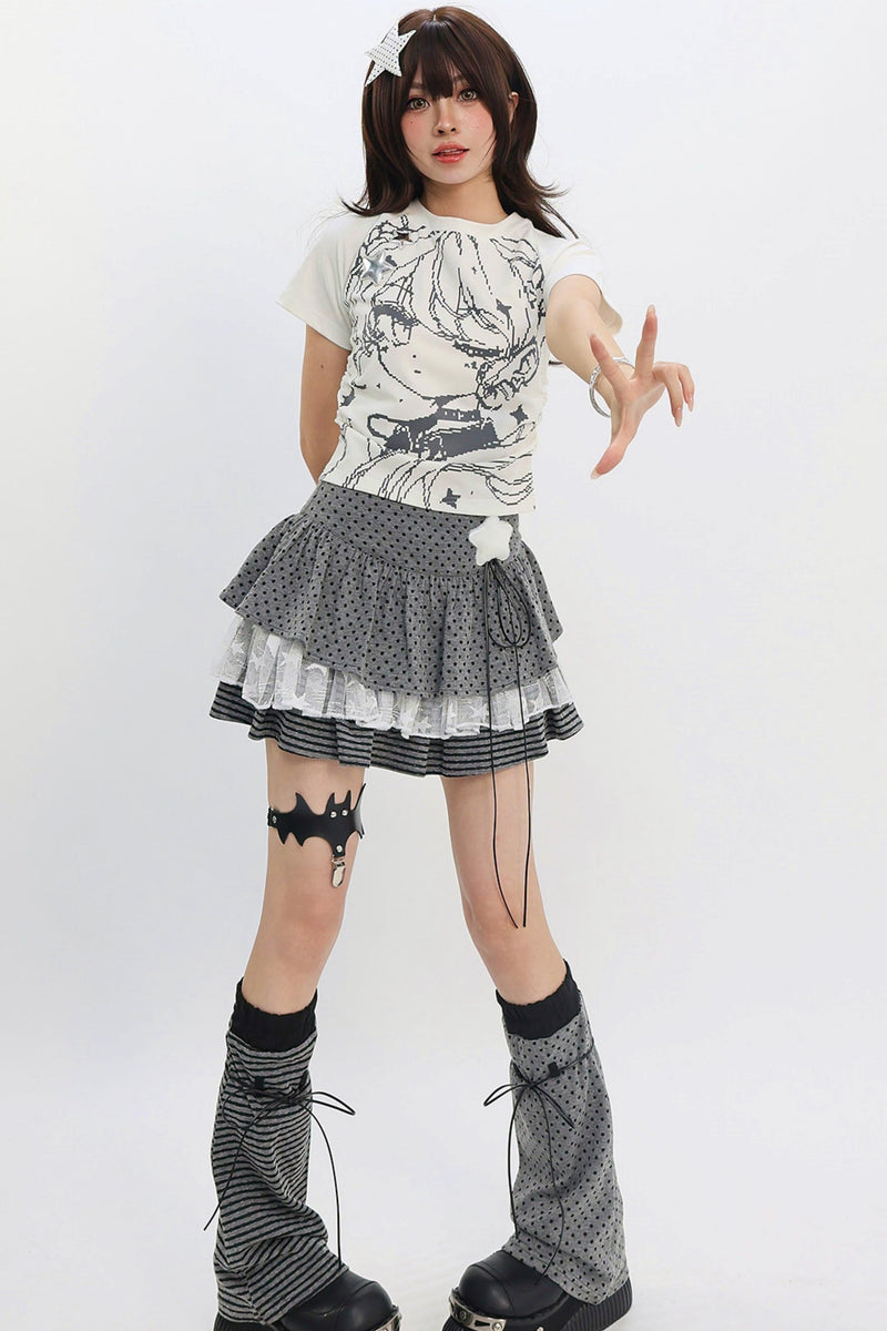 Pixel Girl Y2k Cropped T-shirt