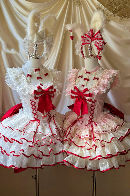 Cupid Strawberry Fairy Dress + Train Ribbon