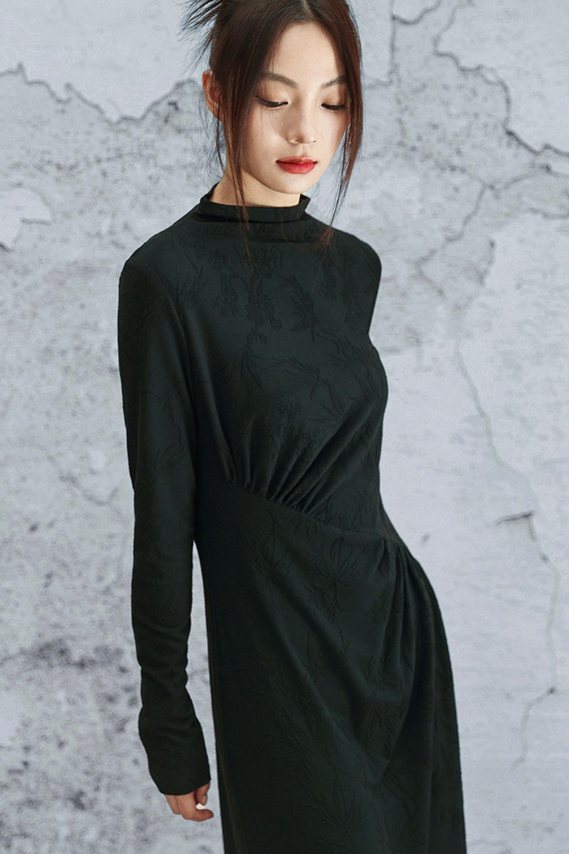 Black Knit Mode Dress
