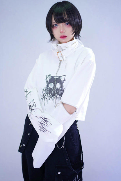 High-neck Cropped Top