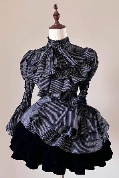 Princess Sleeve Gothic Striped Lolita Blouse
