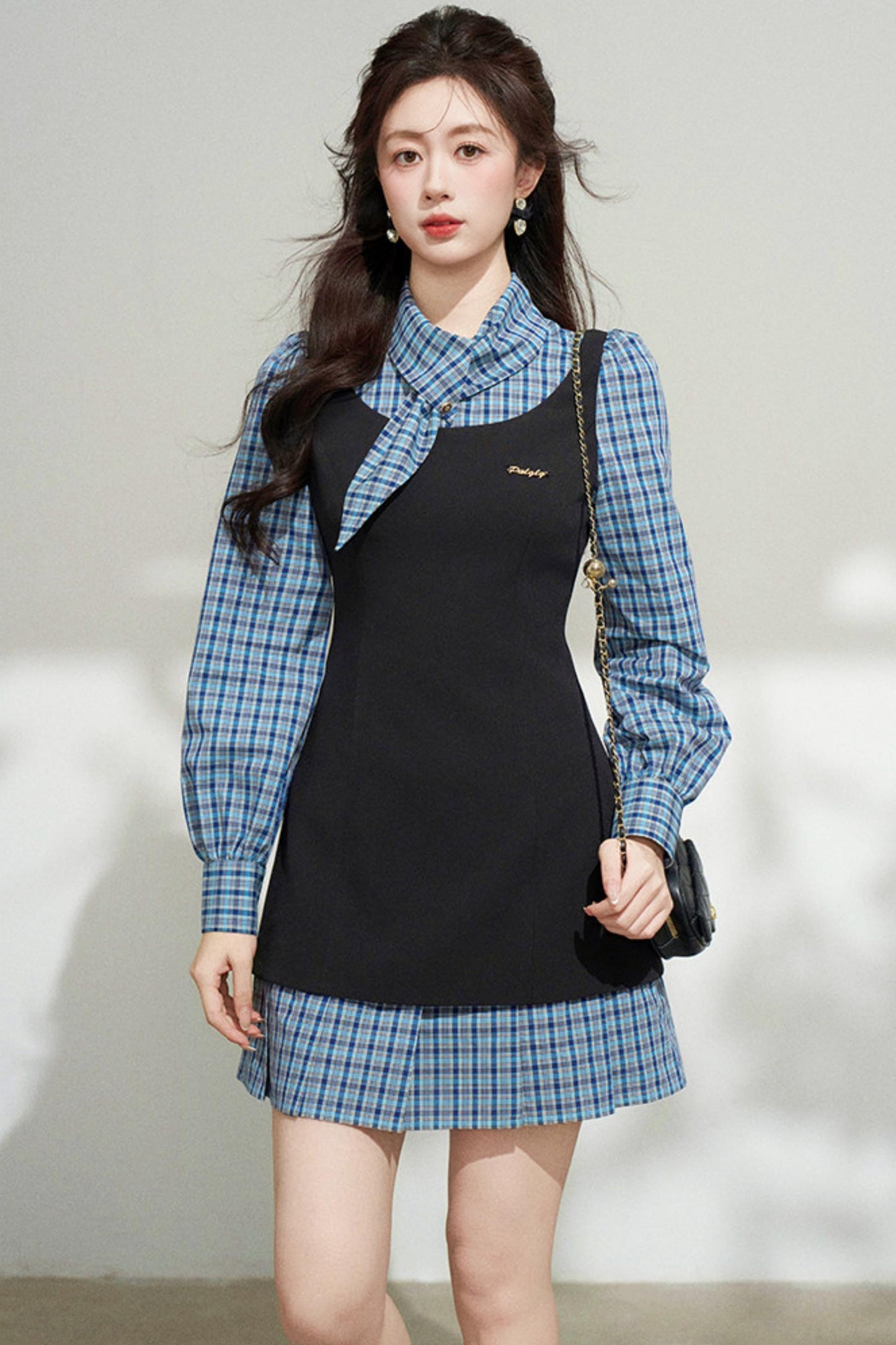 Plaid Patchwork Dress