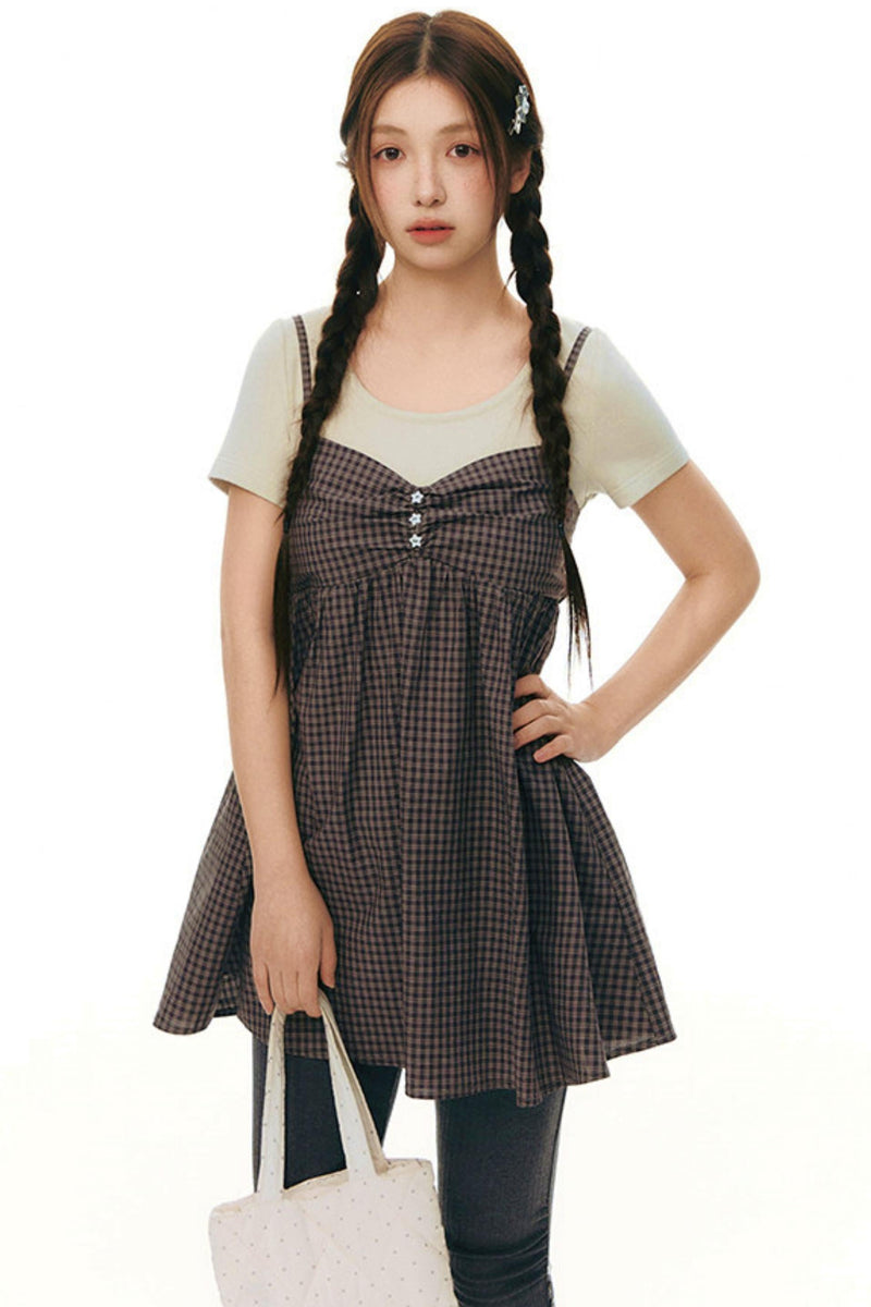 Fake Two-piece Cotton Top