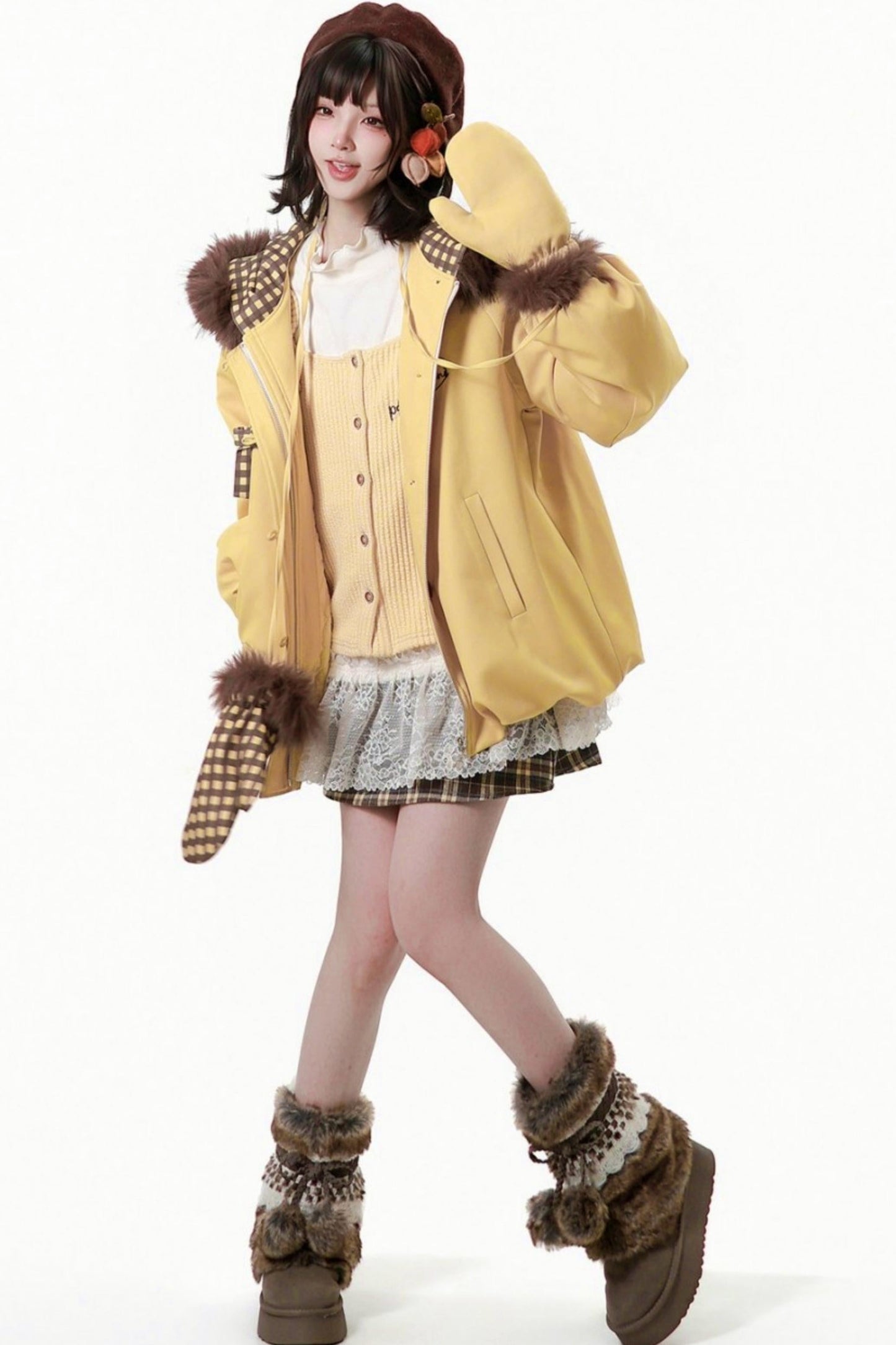 Milky Jacket + Top + Skirt + Pants + Camisole