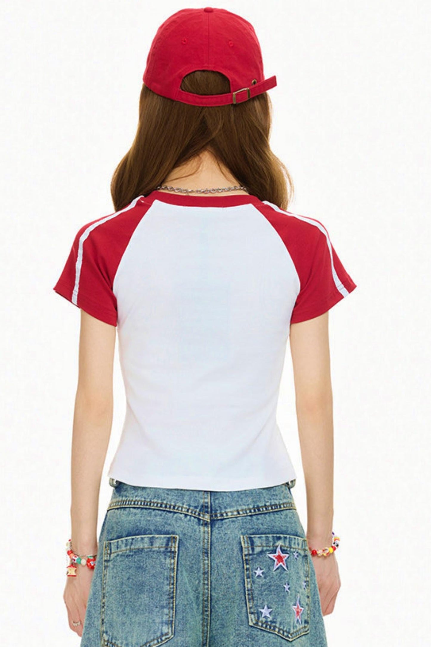 Color Blocking Letter Print Top