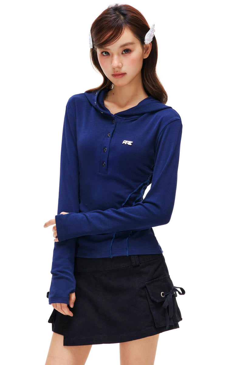Slim Fit Hooded Top