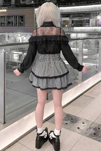 Lace Subculture Dark Kawaii Black Shirt + Accessories