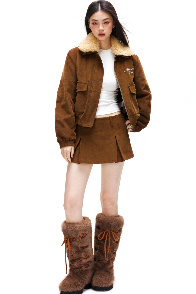 Retro Corduroy Jacket + Skirt