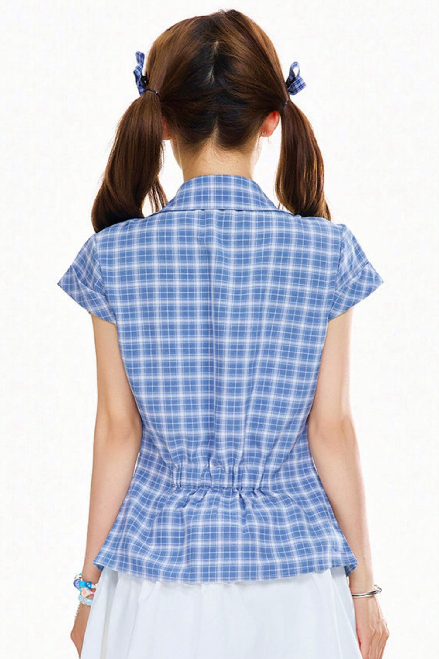 レトロプラッドスリムフィットシャツ