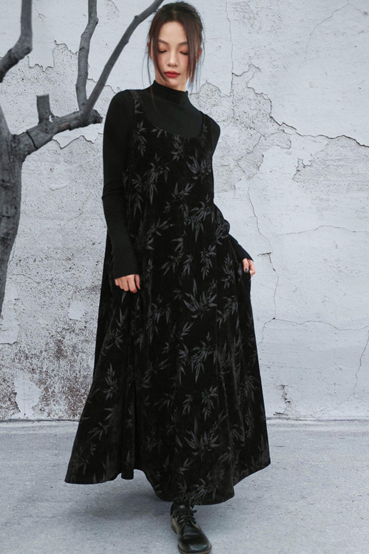 Chenille Dark Pattern Dress