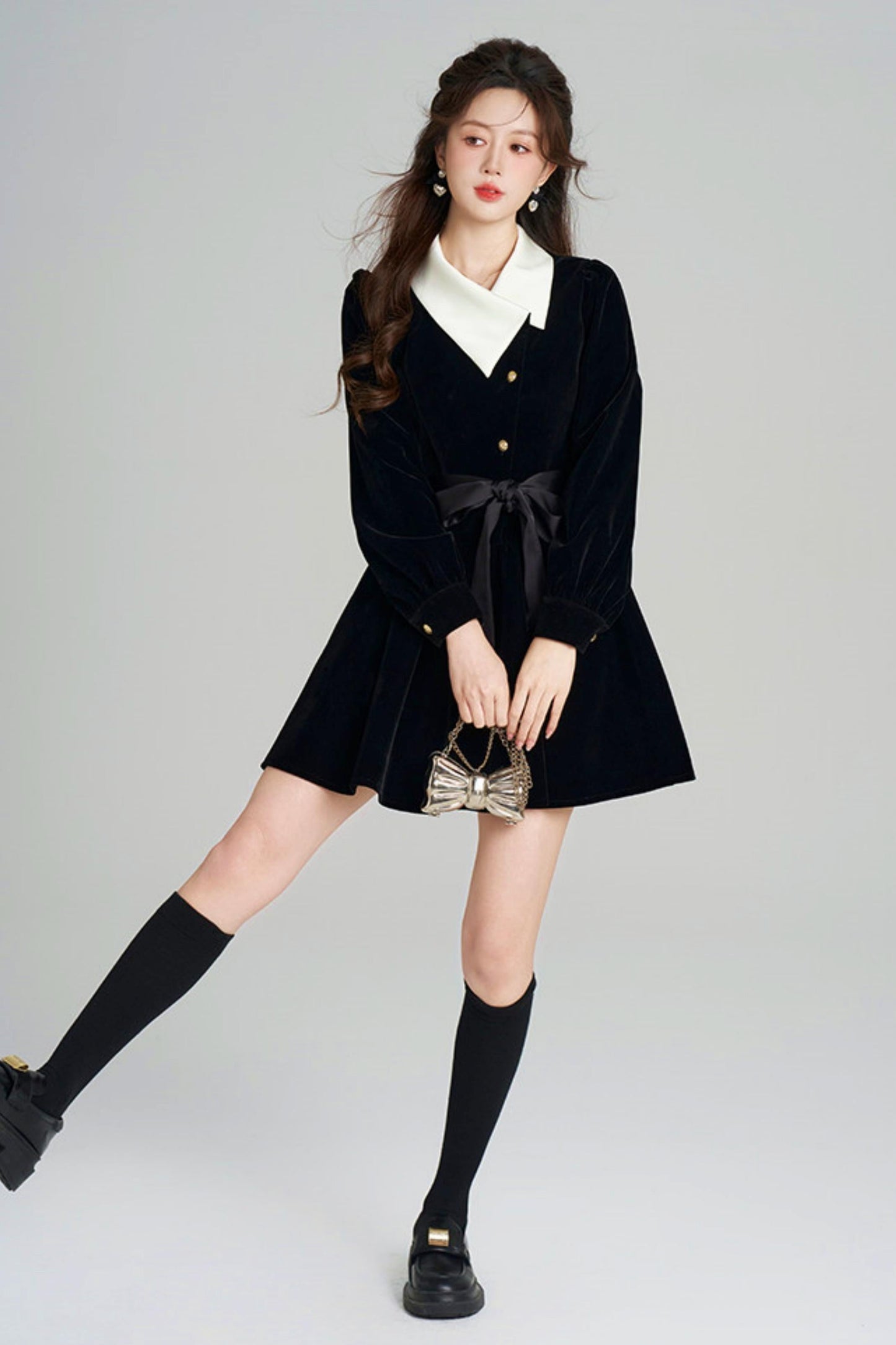 Black Velvet Hepburn Dress