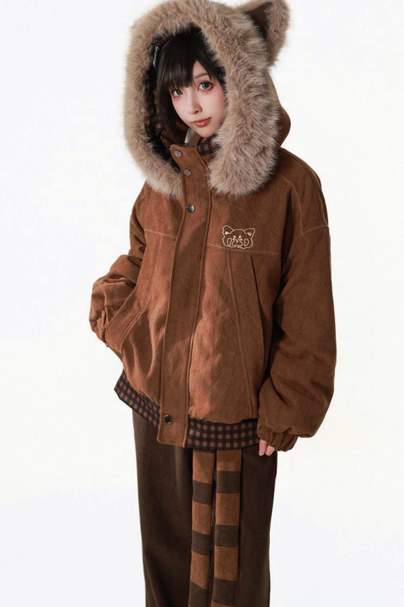 Brown Bear Fur Jacket + Pants