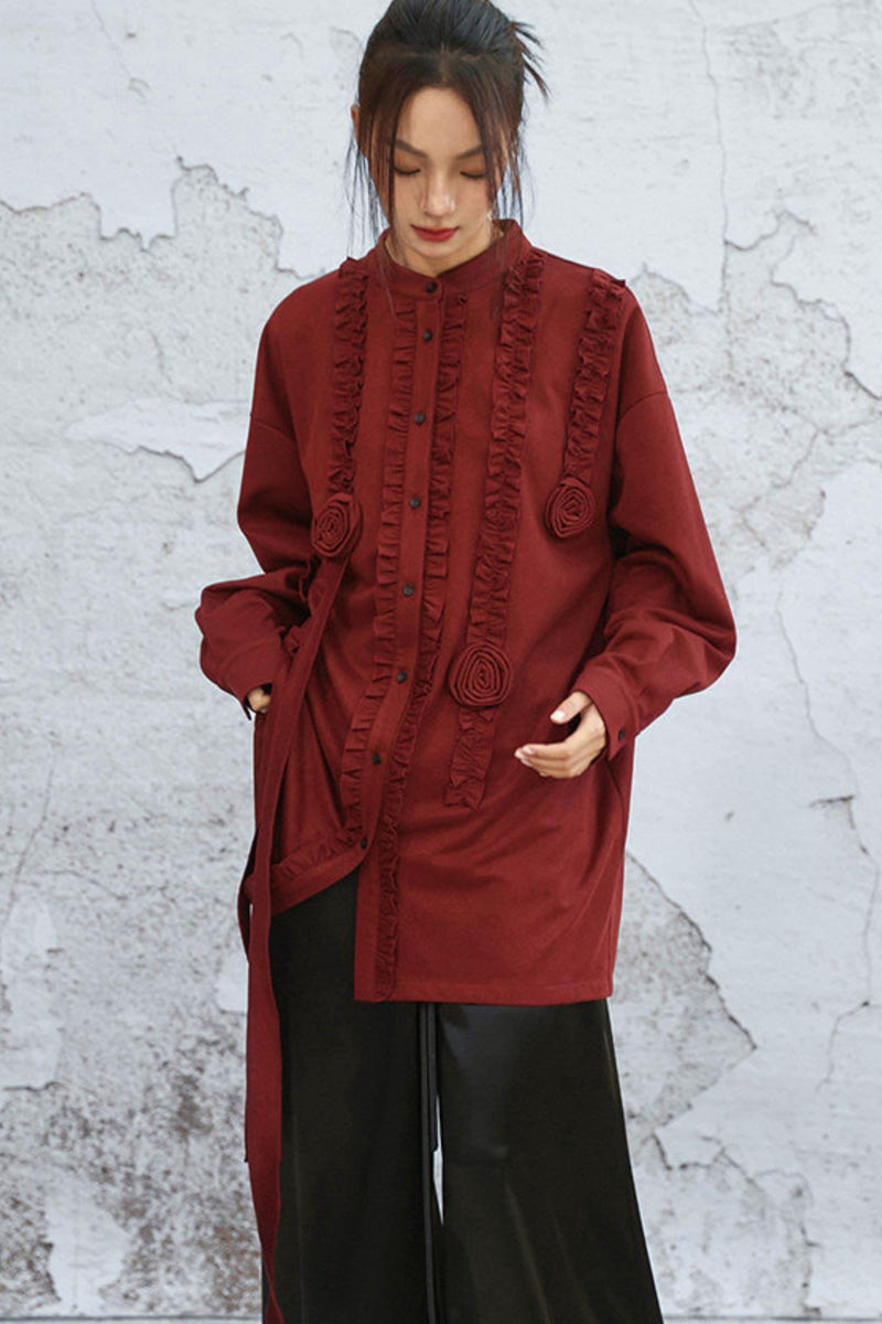 Burgundy Rose Blouse