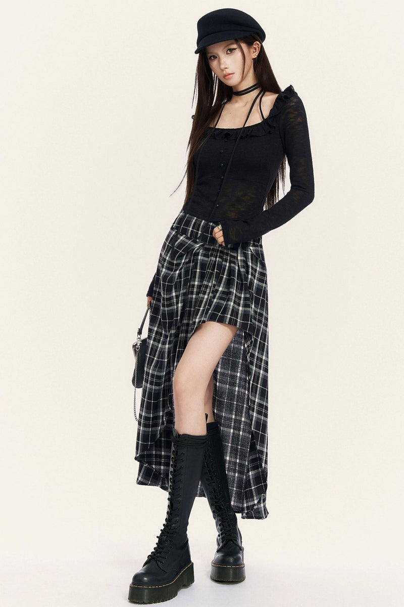 Heartbeat Ruffle Square Neck Top